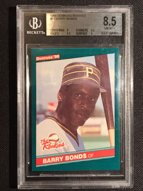 1986 Donruss Rookies Barry Bonds Pittsburgh Pirates #11 Baseball Card ...