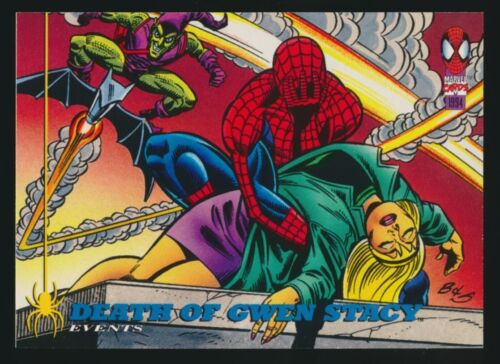 #141 DEATH GWEN STACY 1994 Fleer Marvel Amazing Spider-Man GREEN GOBLIN |  eBay