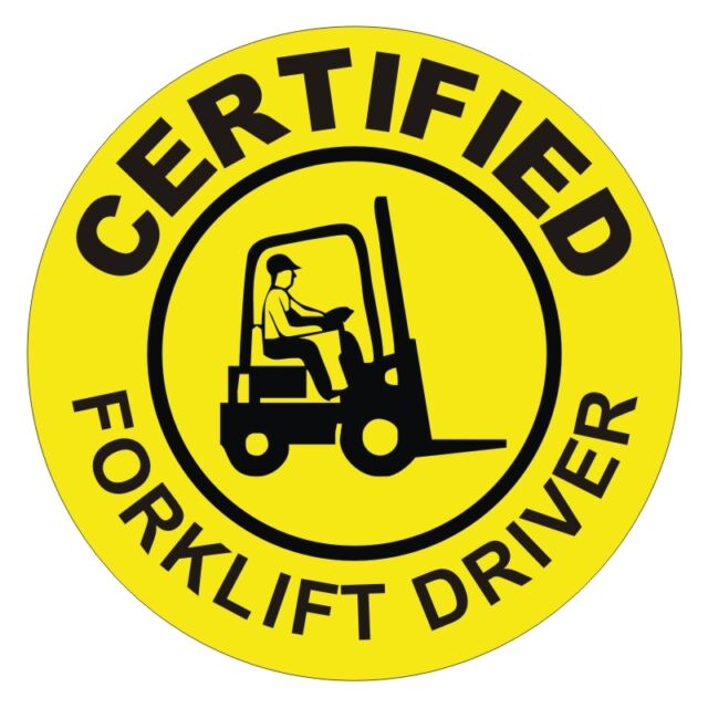 Certified Forklift Driver Hard Hat Decal / Label / Sticker Pallet Jack ...