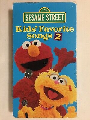 Sesame Street Kids Favorite Songs 2 VHS Video Tape Elmo Zoe Snuffy Jim ...