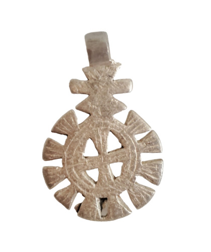 Antique Silver Ethiopian pendant Amulet, Genuine … - image 1