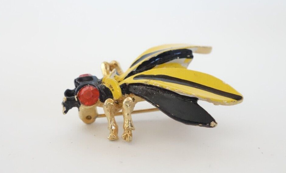 Weiss Signed Bee Brooch Vintage Insect Fly Pin Re… - image 4