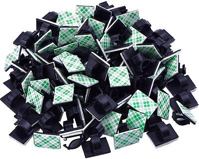 100Pcs Cable Clips Self-Adhesive Cord Management Wire Holder Organizer ...