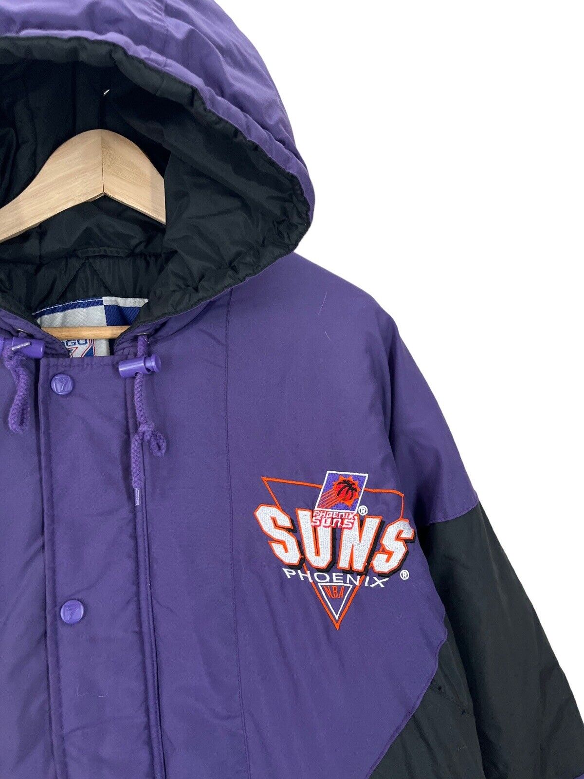 Vintage 90's Phoenix Suns Logo 7 Puffer Parka Jac… - image 3