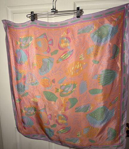 Ladies Ken Done Pastel Tropical Fish Scarf Bandana