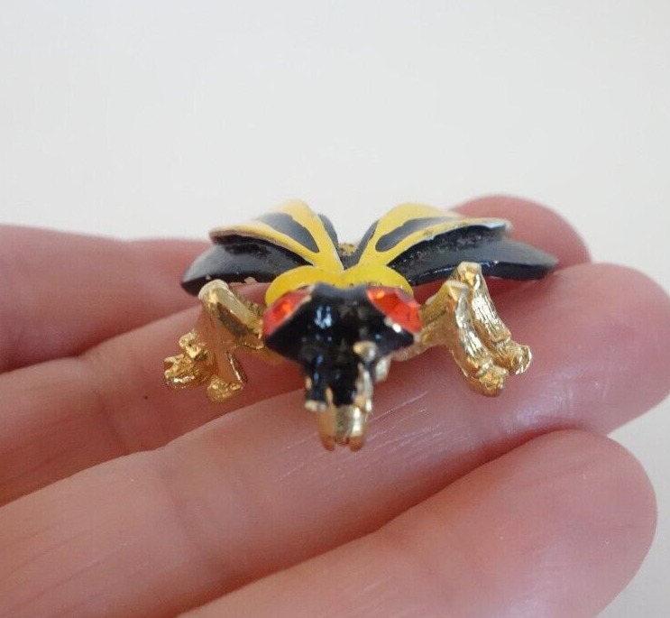 Weiss Signed Bee Brooch Vintage Insect Fly Pin Re… - image 8