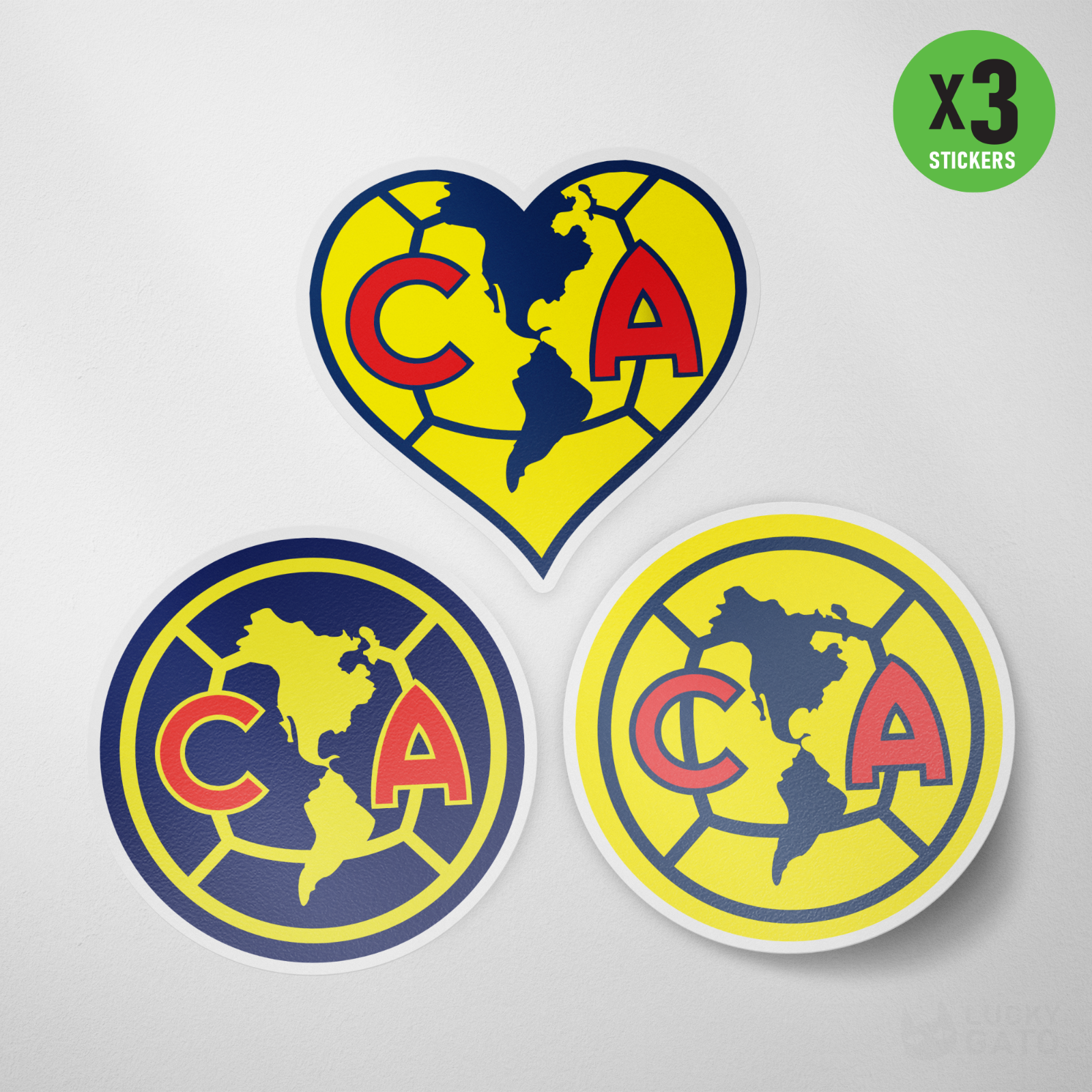 3 Pack) Club America Mexico Vinyl Stickers Decal Calcomania Aguilas Ame  Soccer | eBay