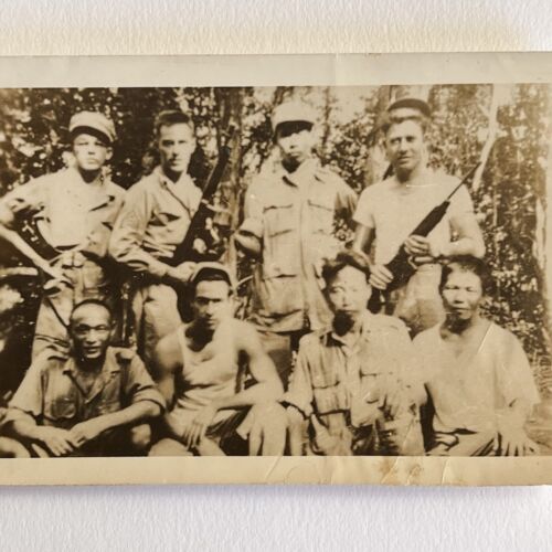 Vintage Snapshot Group Photograph American Soldiers Vietnam War Guns | eBay