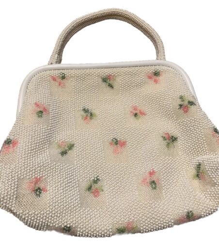 Beautiful Vintage 1950s Handbag Floral Purse Handb