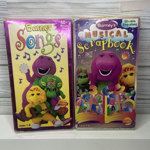 Barney’s VHS Lot of 2 Songs and Scrapbook Over 100 Hours Of Sing Alongs ...