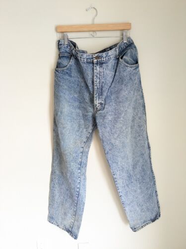 Vintage Acid Wash Sasson Mens Jeans 42x30 100% Cot