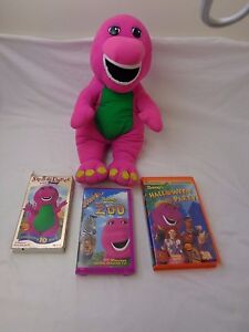 Vintage Barney Foam Puzzle, Stuffed Barney and 3 VHS Tapes | eBay