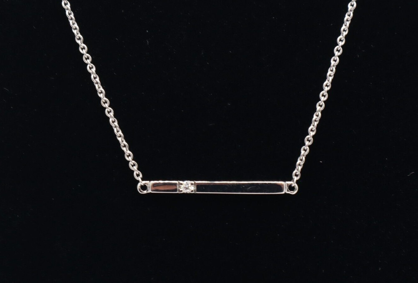 Sterling Silver Diamond Chain Necklace - image 1