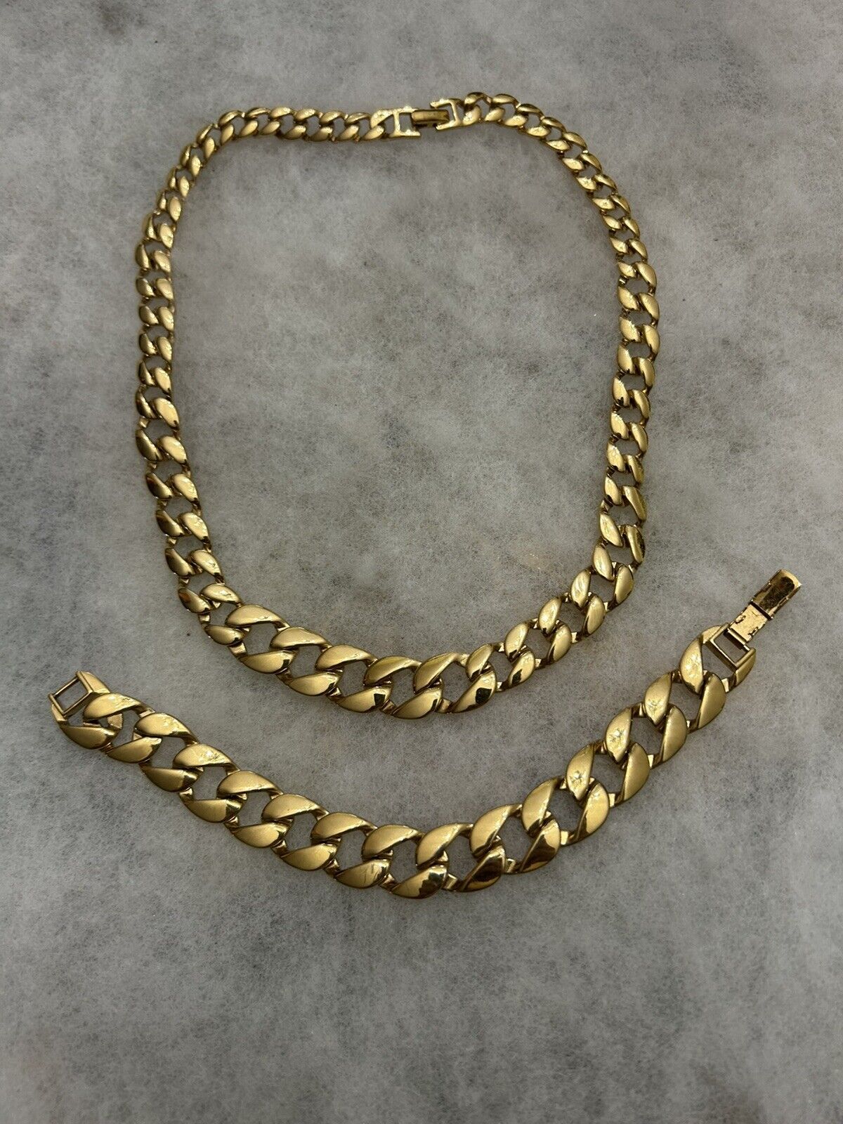 Vintage Monet Gold tone Necklace Bracelet - image 1