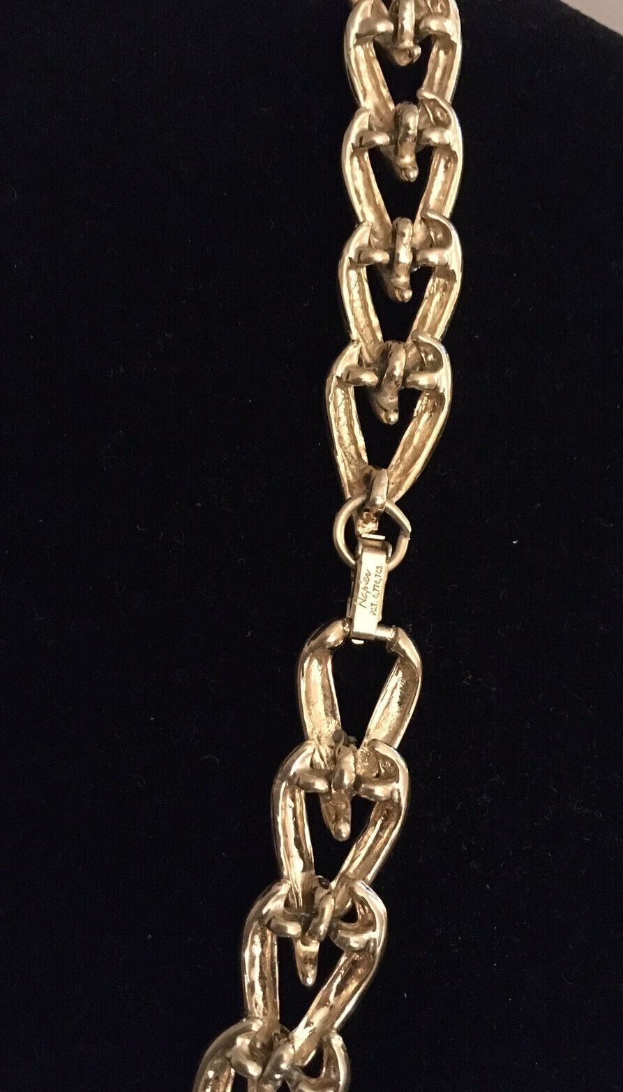 Vintage Napier Gold Tone Necklace - image 4