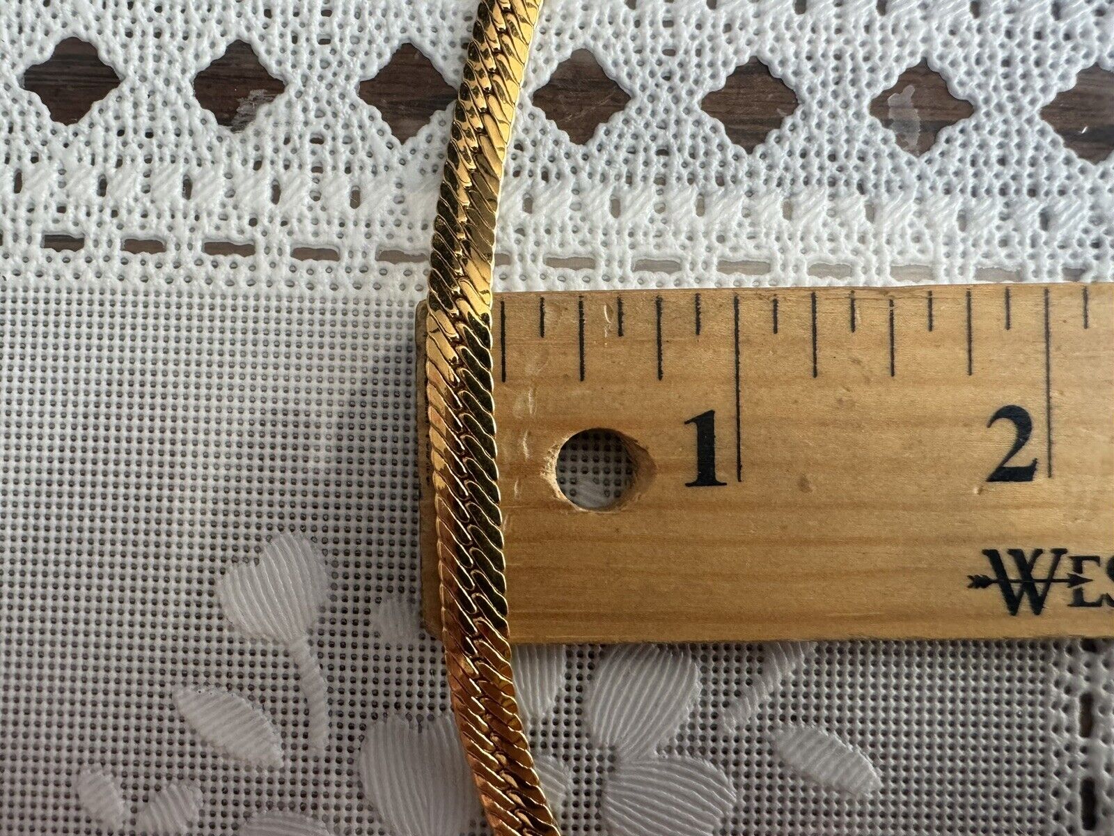 Vintage signed NAPIER Gold TONE herringbone Chain… - image 7