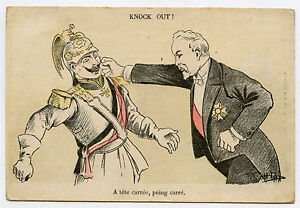 Satire.caricature.guillaume II Knock Out.tête Square = Poing Carré ...