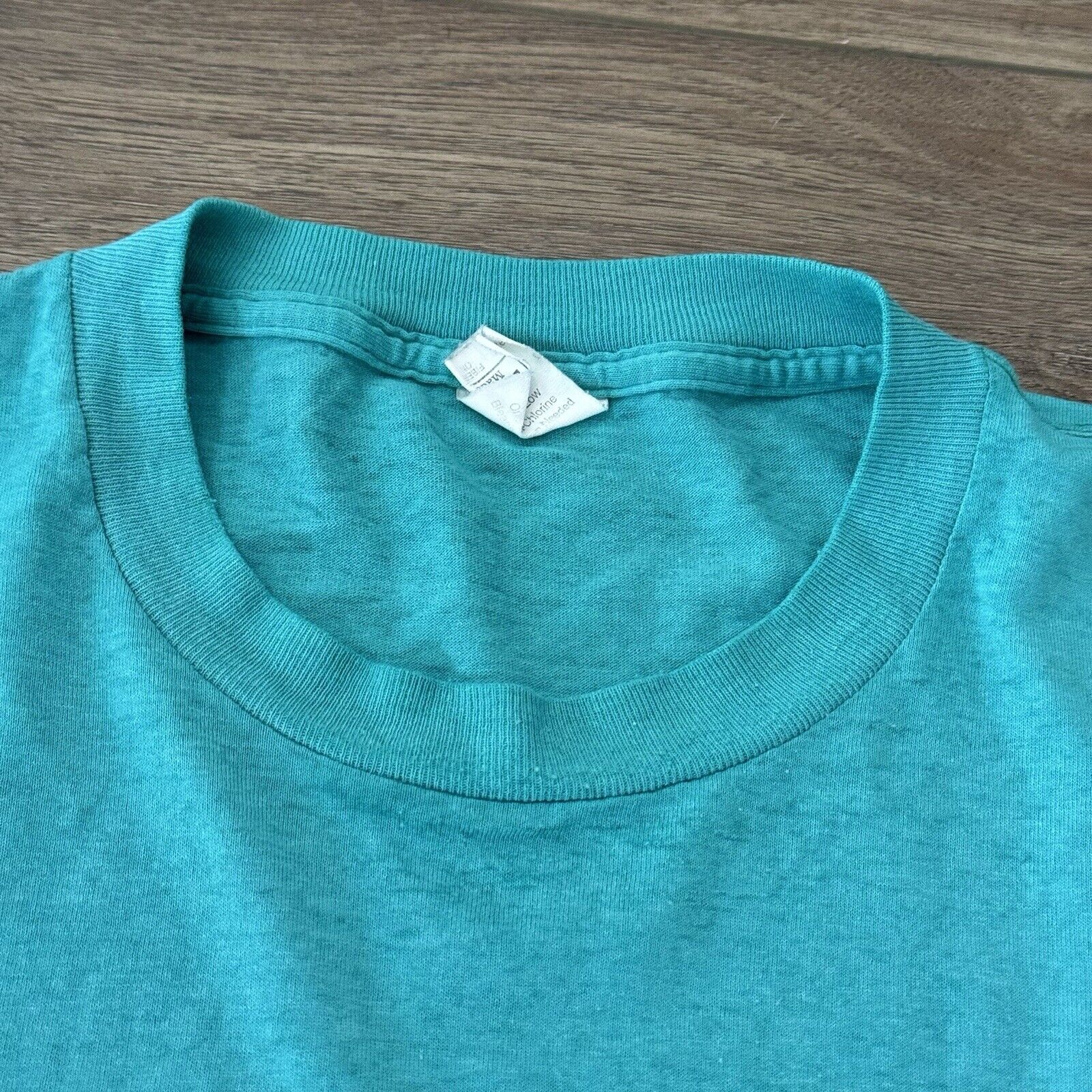 Vintage 80s Roebucks Teal Pocket Shirt - image 5