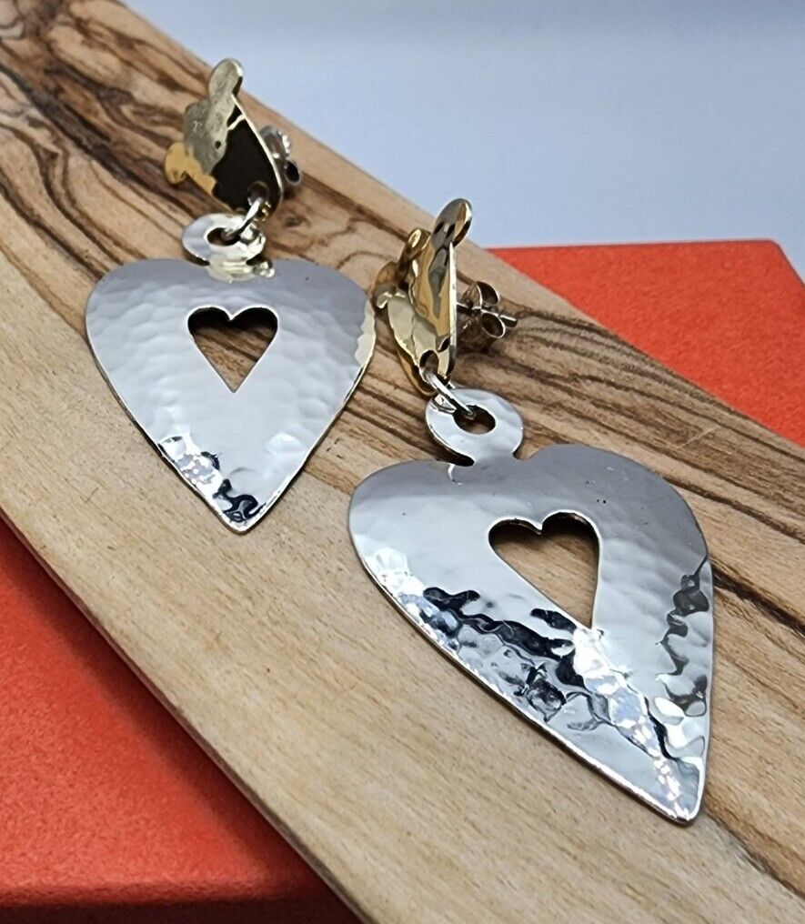 James Avery Retired Two Tone Tulip Heart Dangle E… - image 3