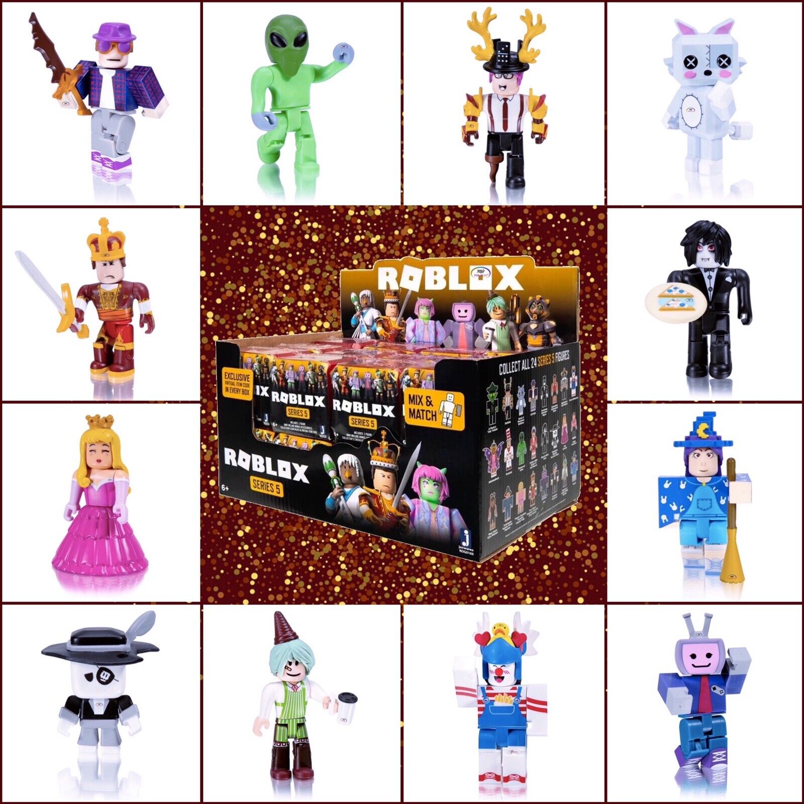 Roblox Celebrity Series 5 Mystery RED Blind Box Action Figures Kids Toy ...