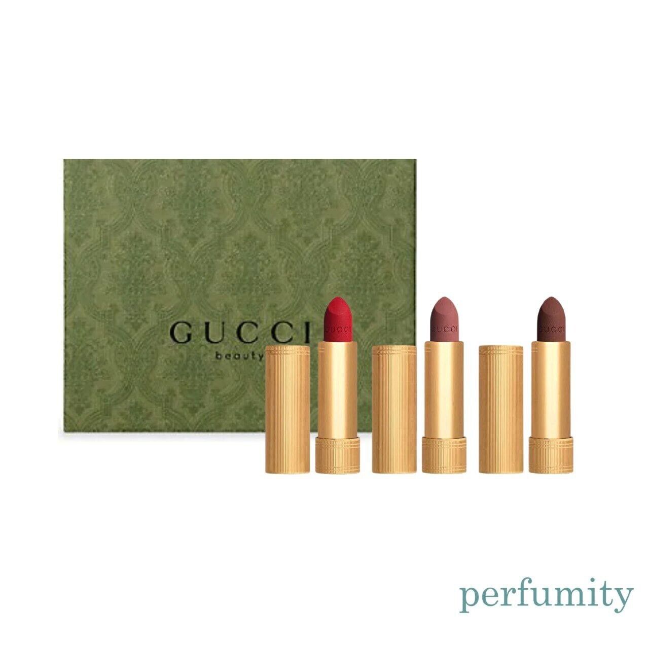 Gucci Velvet Matte Lipstick Set New In Box AUTHENTIC 3616303327422 | eBay