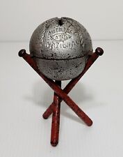 1914 Baseball Bat Themed Cast Iron Coin Bank American Natl Official League Ball