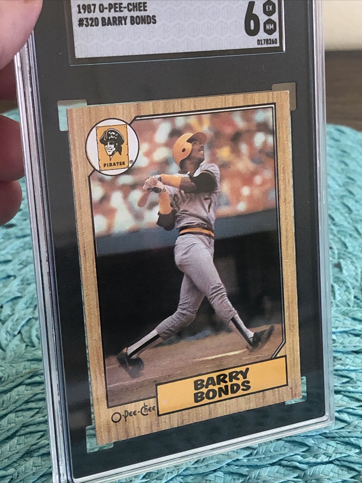 1987 O-PEE-CHEE #320 BARRY BONDS (RC) SGC 6 EX NM - PIRATES -RARE CARD ...