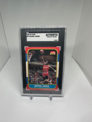 1986 Fleer Michael Jordan 57 RC Rookie SGC Authentic | eBay