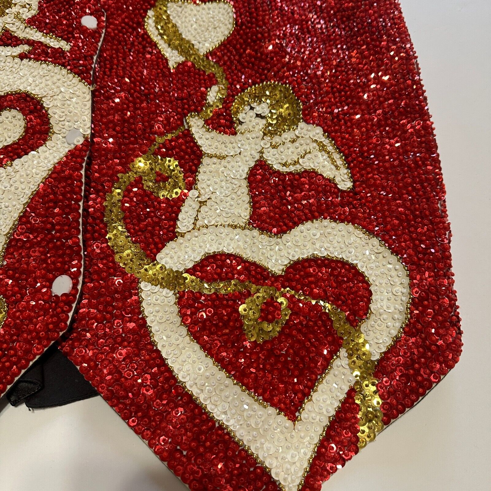 Vintage Fashion Fantasy Red Sequin Vest Valentine… - image 4