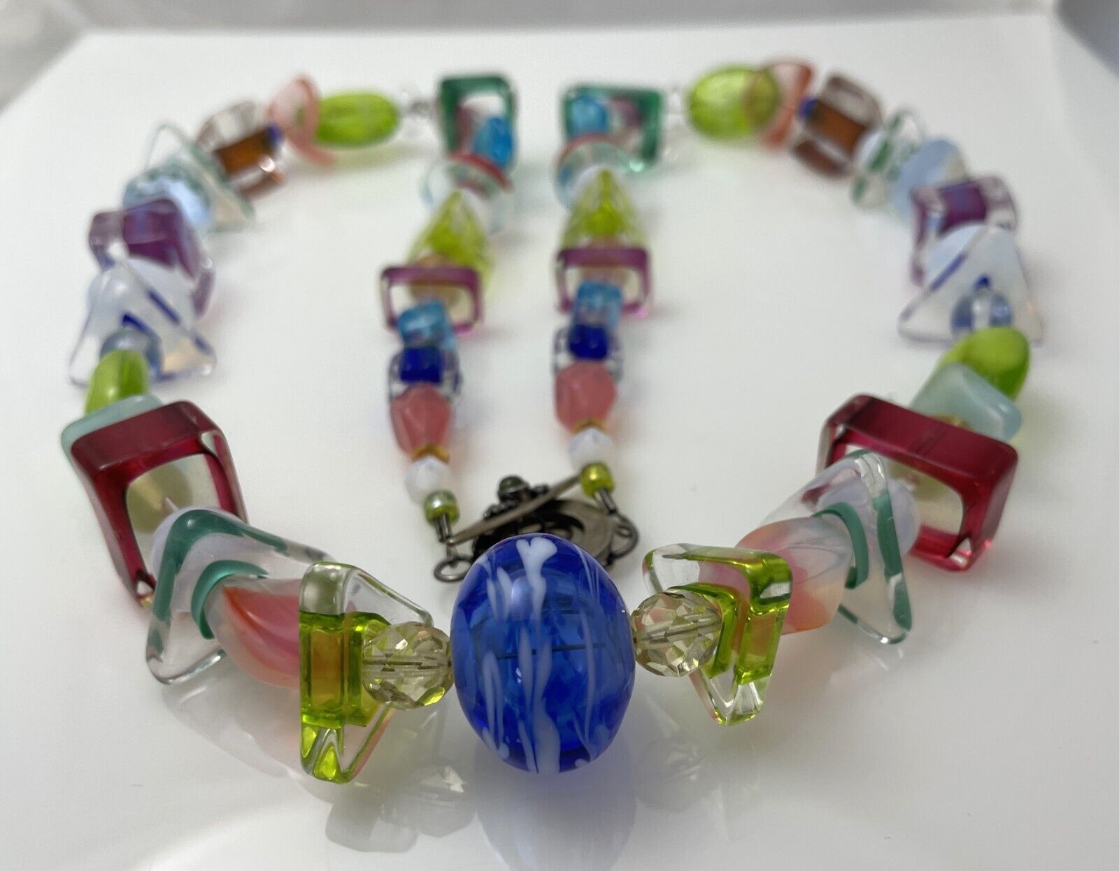 Vintage 1970's Murano Italy Art Glass Bead Neckla… - image 5