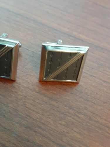 Hickok Square Silvertoned Cufflinks