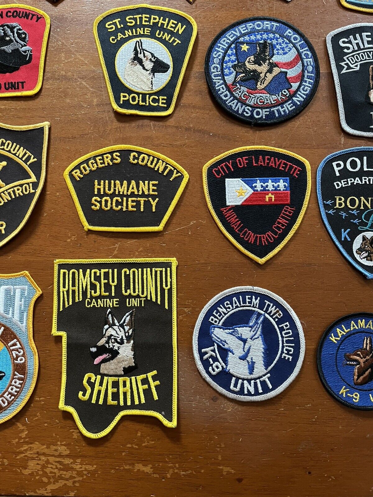 24 Assorted United States Police K9 Canine Police Dog Handler Patches ...