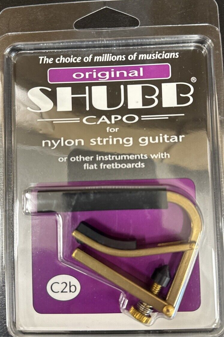 Shubb C2 Polished Nickel Standard Capo for Nylon String Guitars 5.50 ...