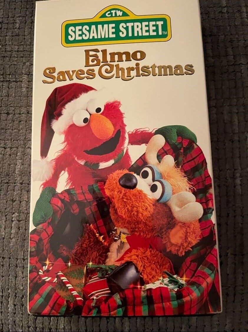 Sesame Street Elmo Saves Christmas Vhs Kevin Clash As Elmo Euc ...