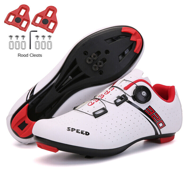 MTB Shoes Men Road Cycling Shoes with Spd-SL Cleats Flat Pedal Bicycle ...