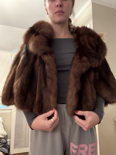 SABLE Fur, Authentic Rare Brown Vintage Russian St