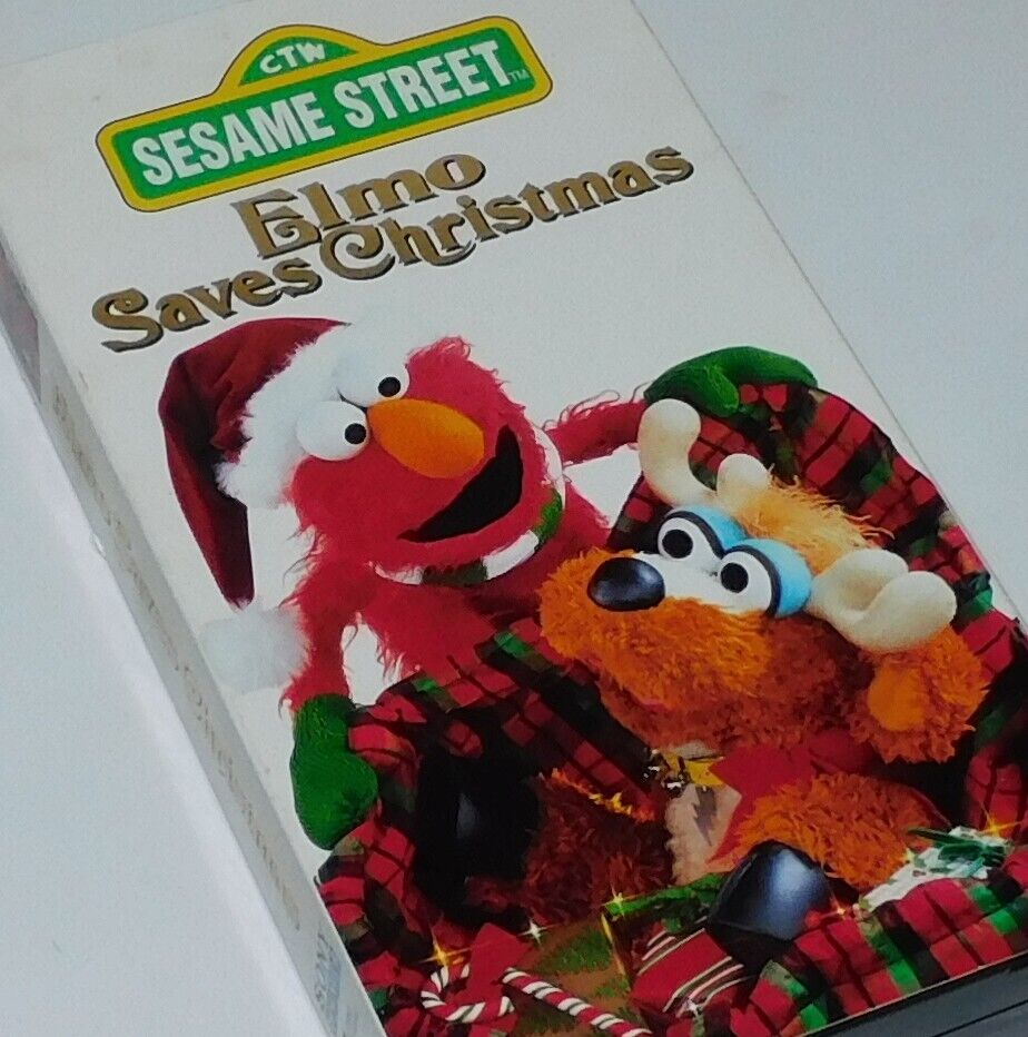 1996 Elmo Saves Christmas movie, VHS tape, | Grelly USA