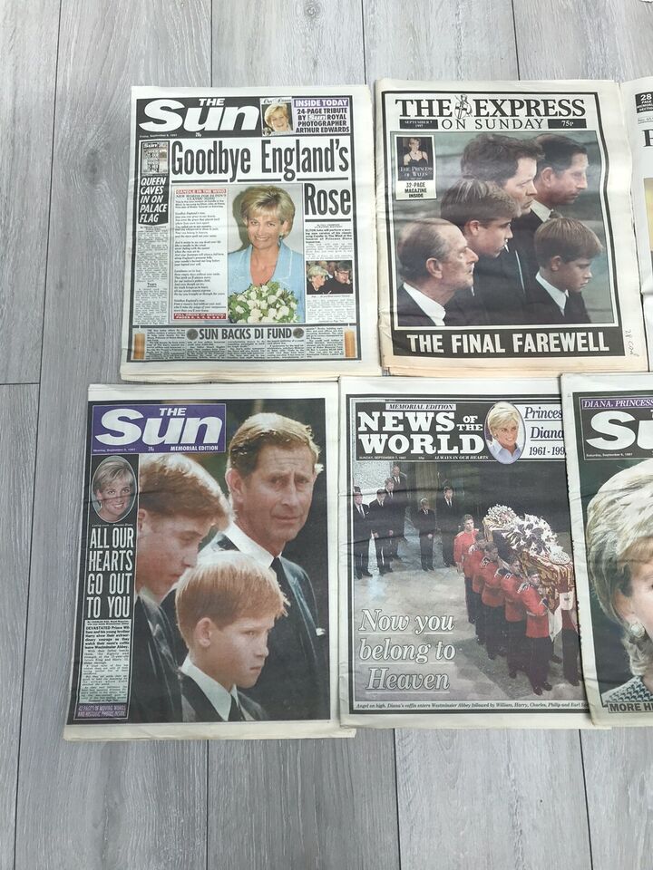 Princess Diana Death Newspaper 1997 X6 Bundle | eBay