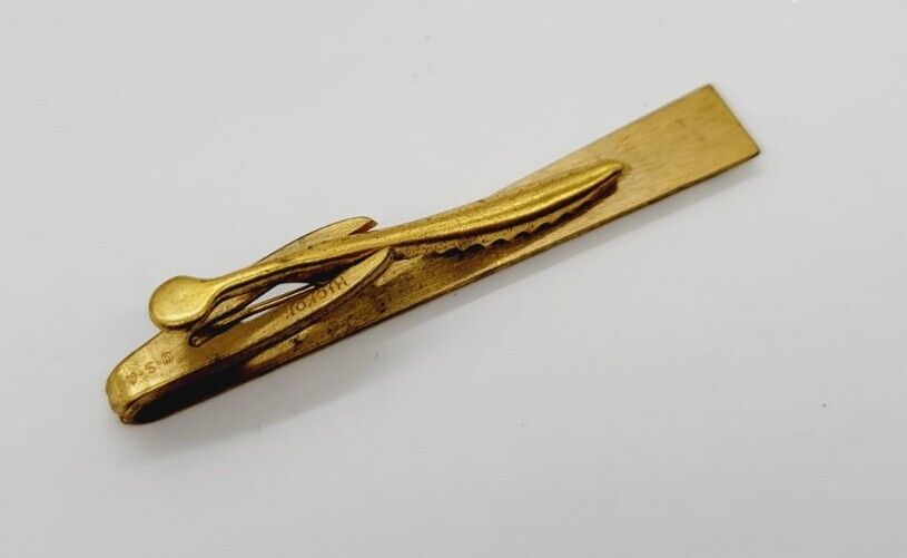 Vintage HICKOK Tie Bar Clip Gold tone - image 5