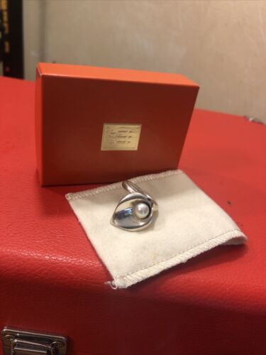 ULTRA RARE JAMES AVERY CALLA LILY PEARL RING  MINT