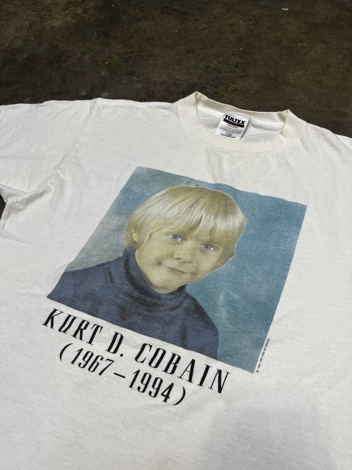 Vintage 1994 Child Kurt Cobain Memorial Tee Shirt… - image 3