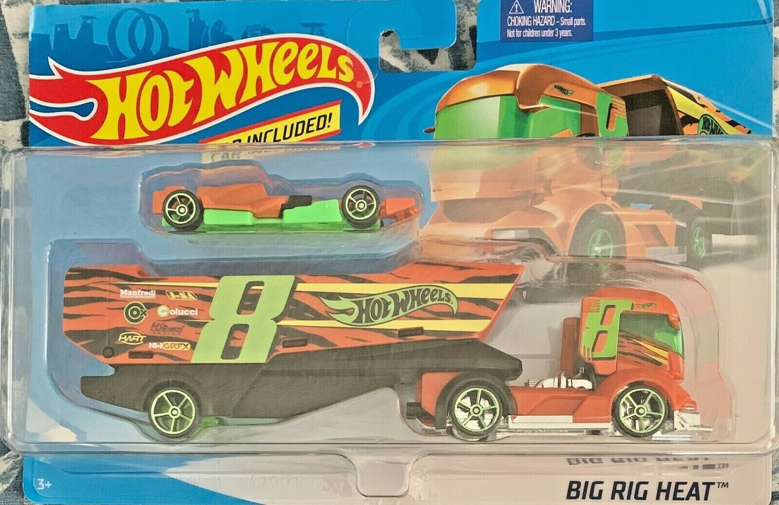 Hot Wheels 2019 Super Rigs Big Rig Heat w/vehicle included #FKW92 1:64 ...