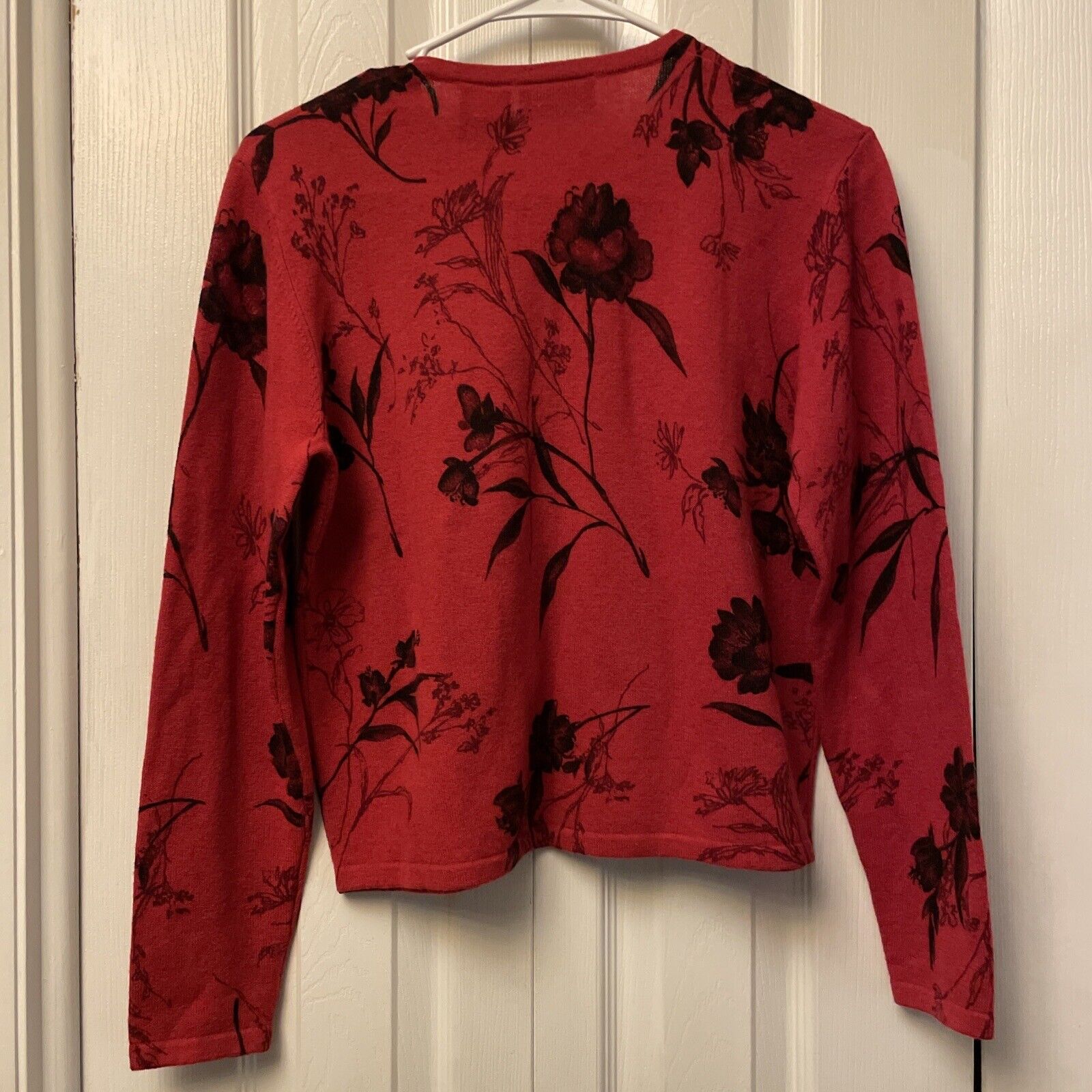 Andrea Viccaro Lambswool & Angora Red Cardigan Sz… - image 4