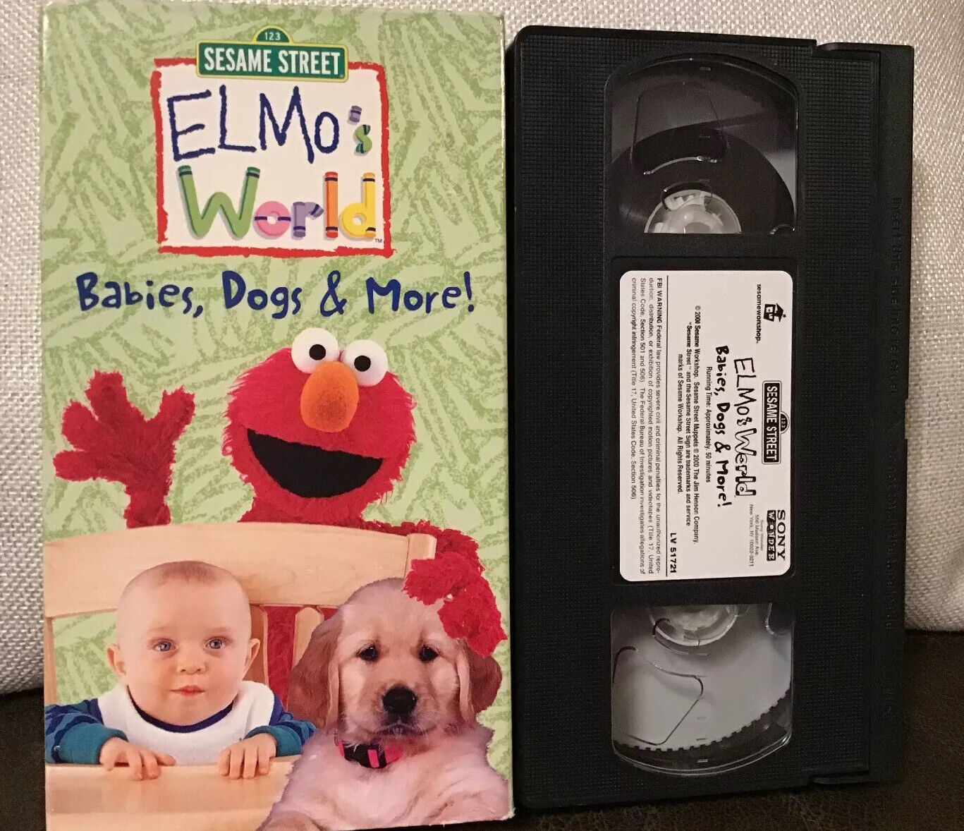 Elmo’s World Babies, Dogs & More! VHS Video Sesame Street Combined Ship ...