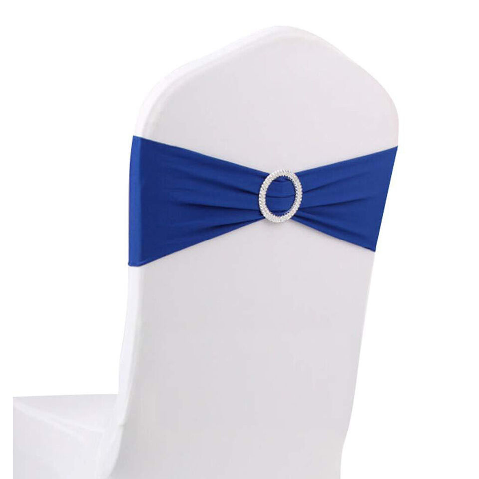 10/20/50/100 Spandex Chair Bands With Buckle Wedding Banquet Chair ...