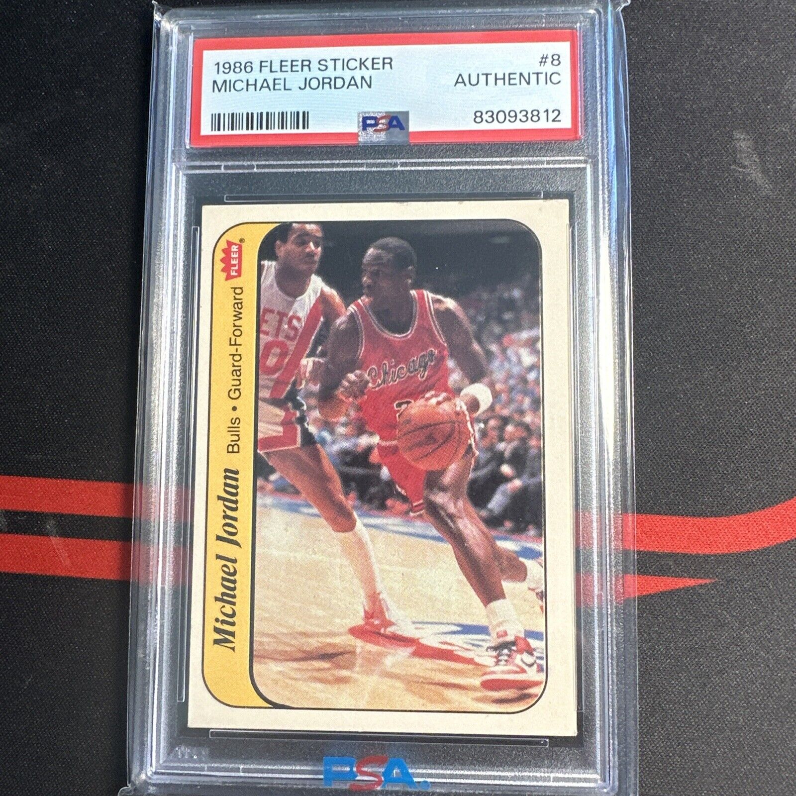 1986 Fleer Michael Jordan RC Sticker #8 PSA authentic | eBay