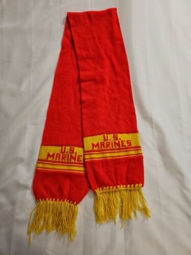 Vintage US Marines Scarf Red & Yellow