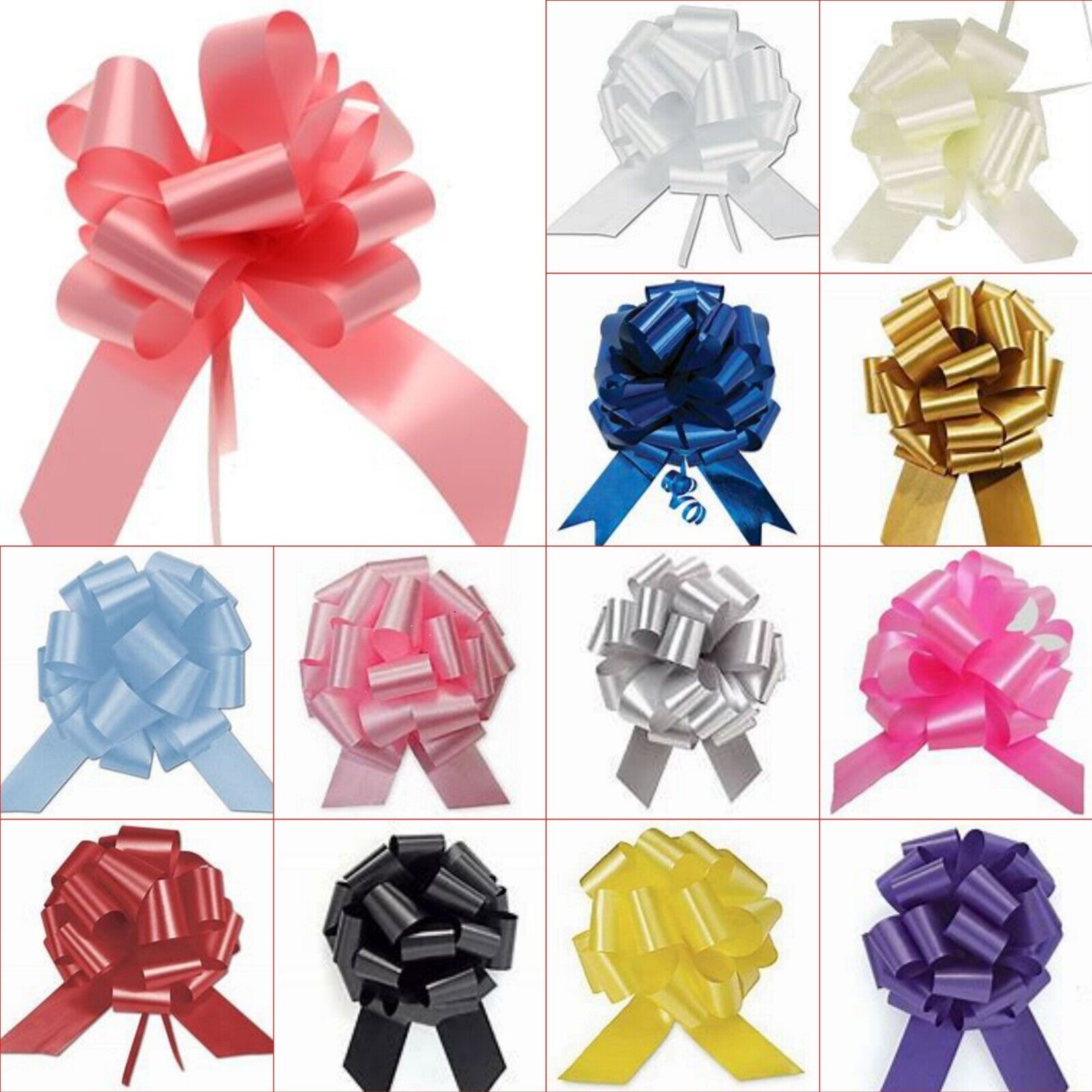 PULL BOW WRAPPING florist ribbon flower HAMPER WEDDING CAR birthday ...