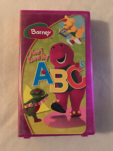 BARNEY NOW I KNOW MY ABC, VHS, HARD PURPLE CASE, WHITE CASSETTE | eBay