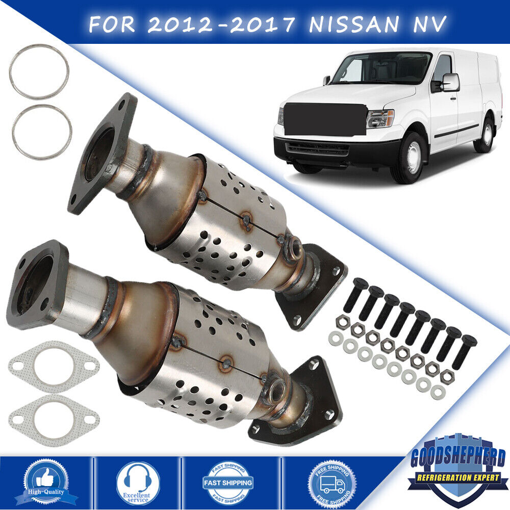 LH ＆ RH Catalytic Converter For 2012-2016 2017 Nissan NV1500 NV2500 ...